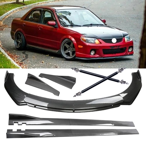 Carbon fiber front bumper lip - carbon,